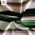 Directly Polyester Spandex Colorful 7*4 Rib Print Stripe